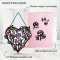 Floral Heart Suncatcher Card