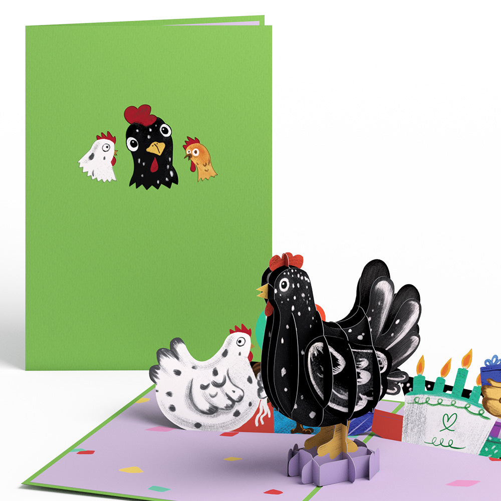 Happy Birthday Chicken Pop-Up Card