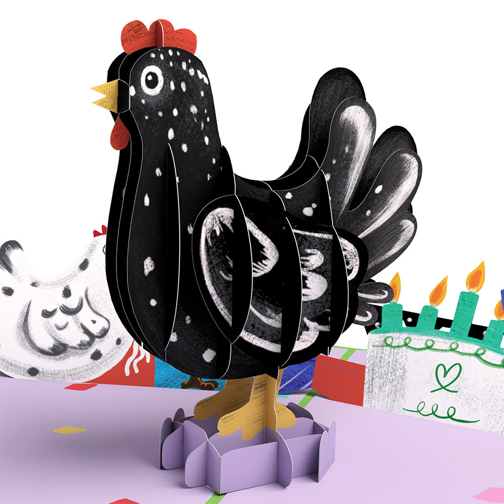 Happy Birthday Chicken Pop-Up Card
