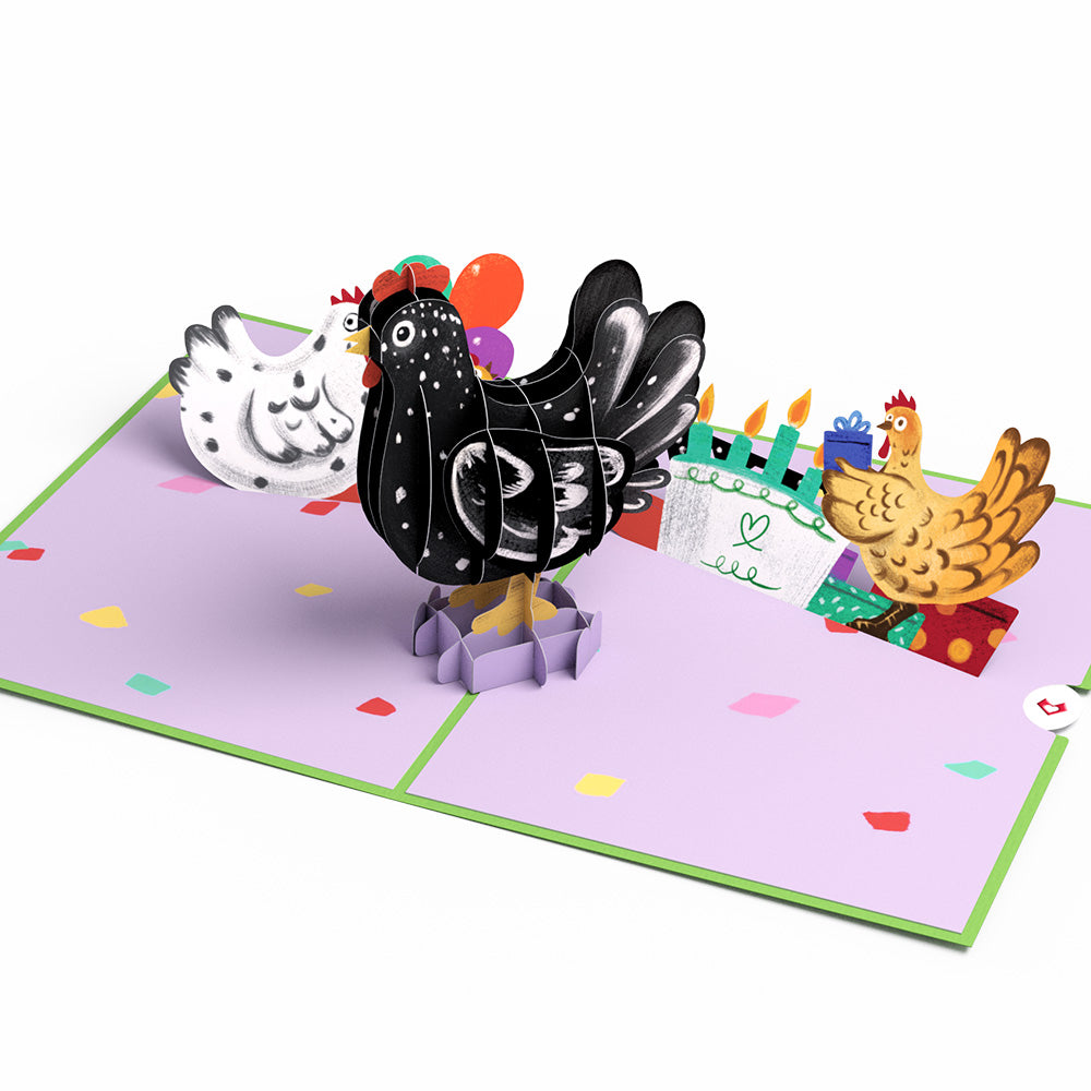 Happy Birthday Chicken Pop-Up Card