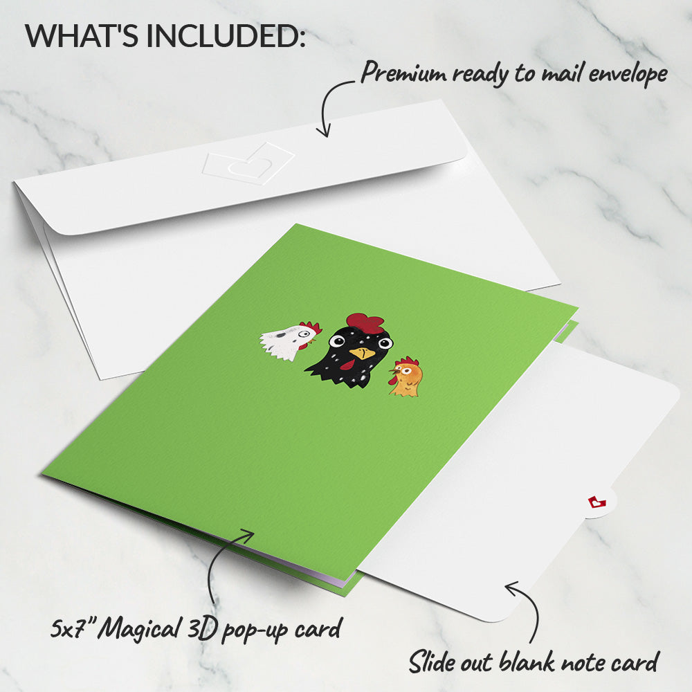 Happy Birthday Chicken Pop-Up Card