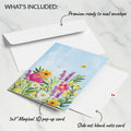 Vibrant Garden Blooms Pop-Up Card