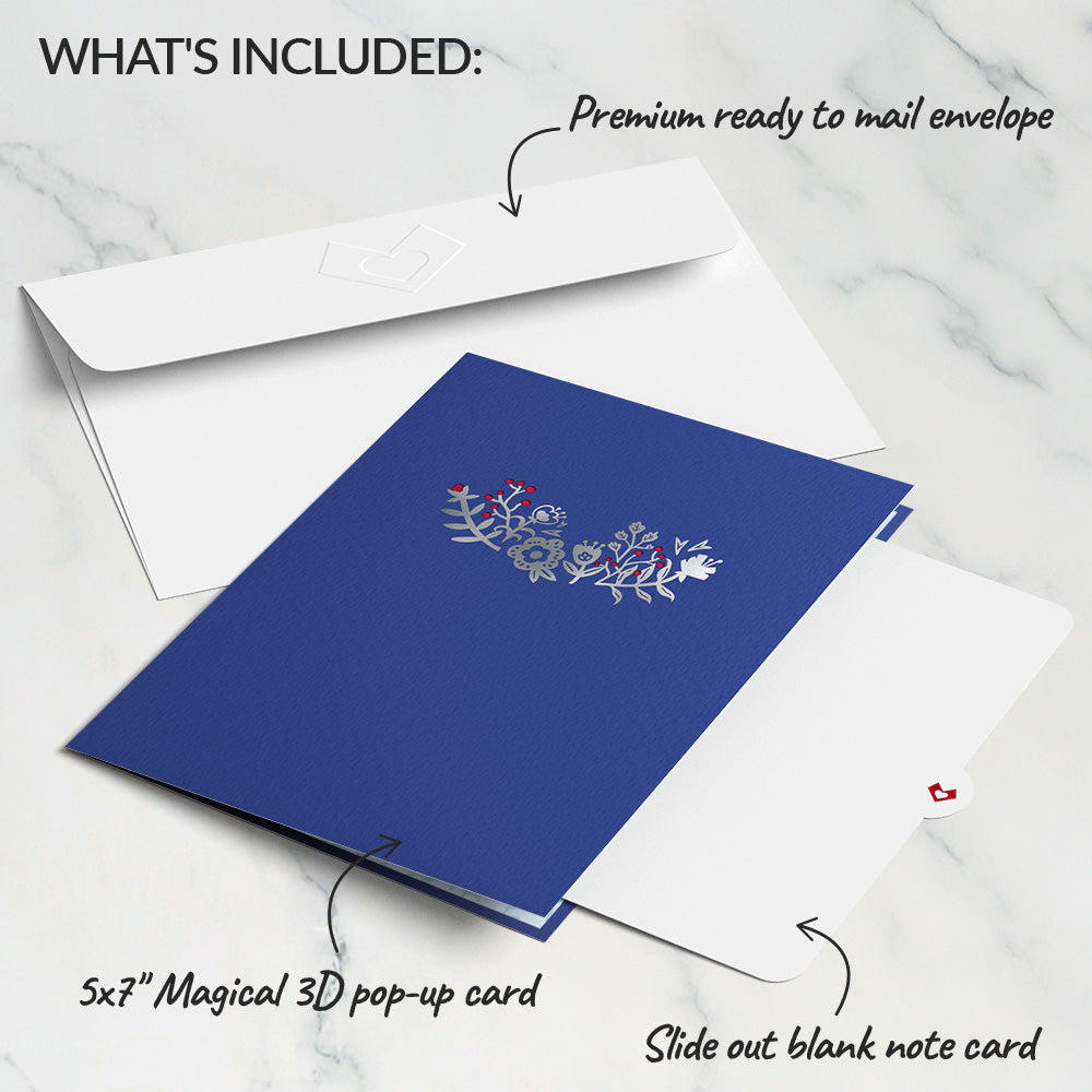 Whimsical Winter Foxes Pop-Up Card