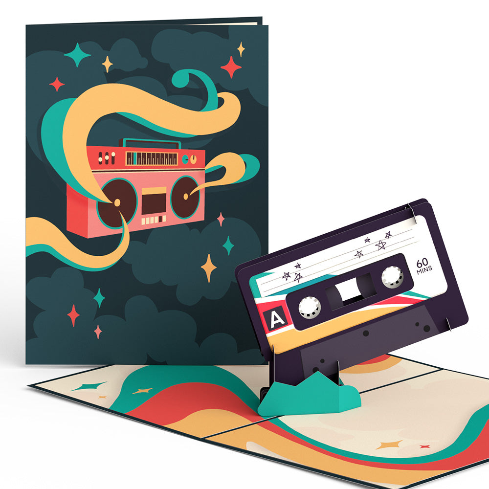 Retro Mixtape Pop-Up Card