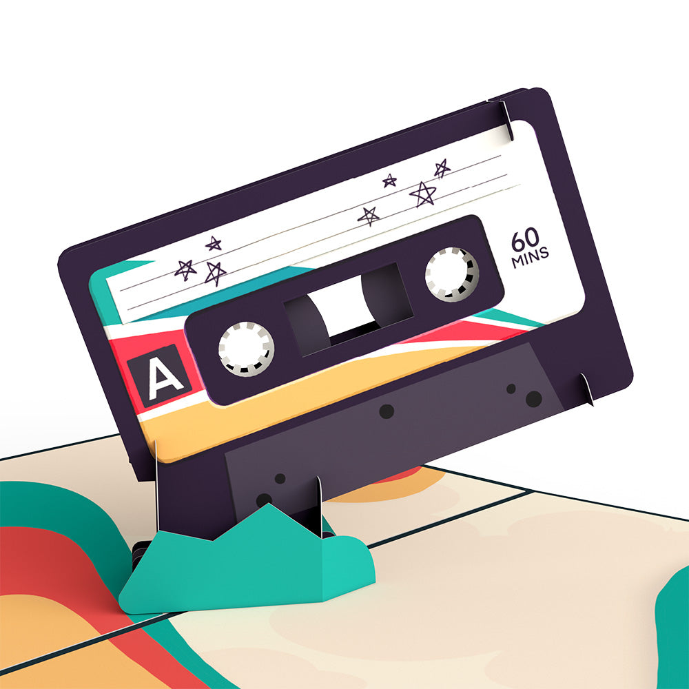 Retro Mixtape Pop-Up Card