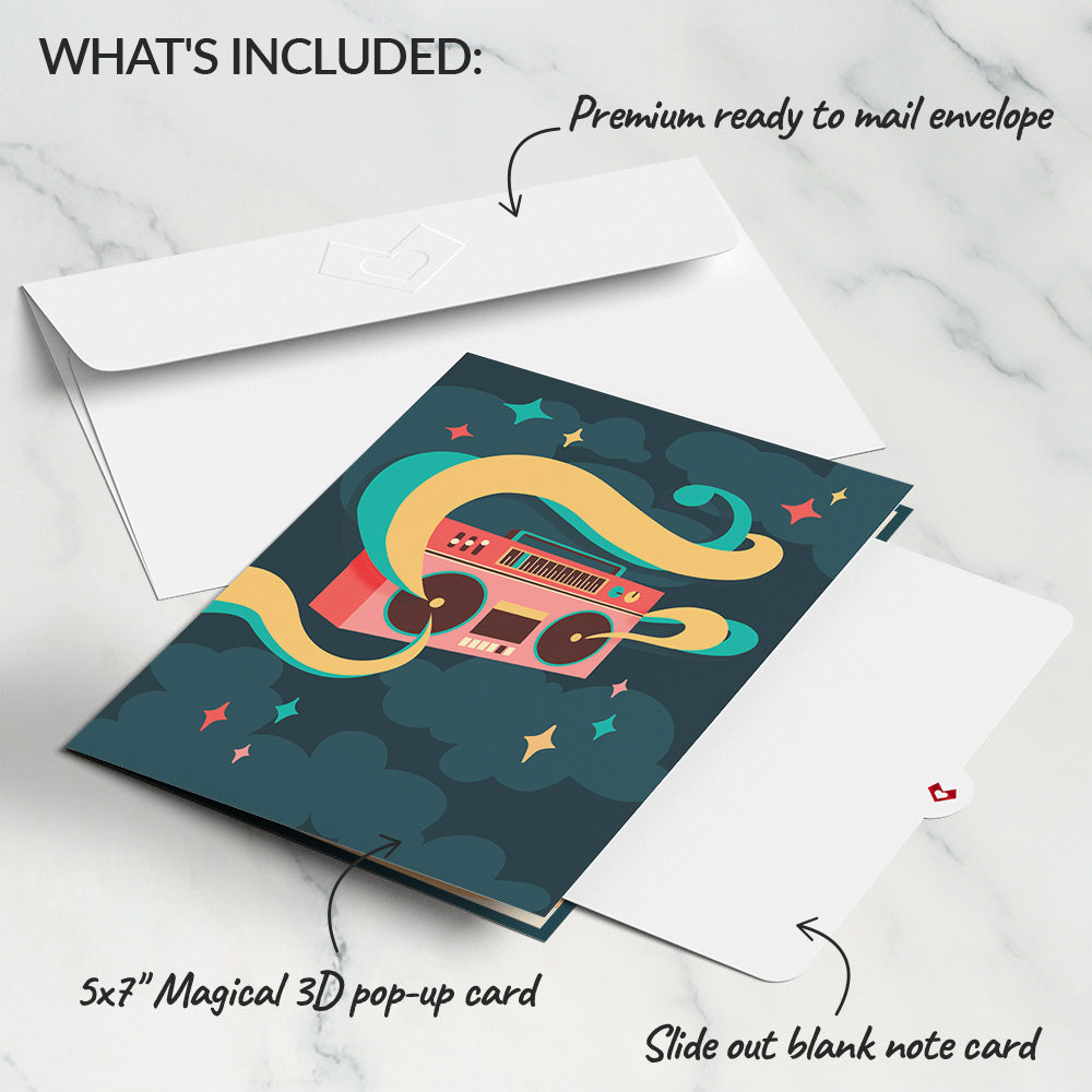 Retro Mixtape Pop-Up Card