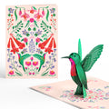 Whimsical Hummingbird Pop-Up Card