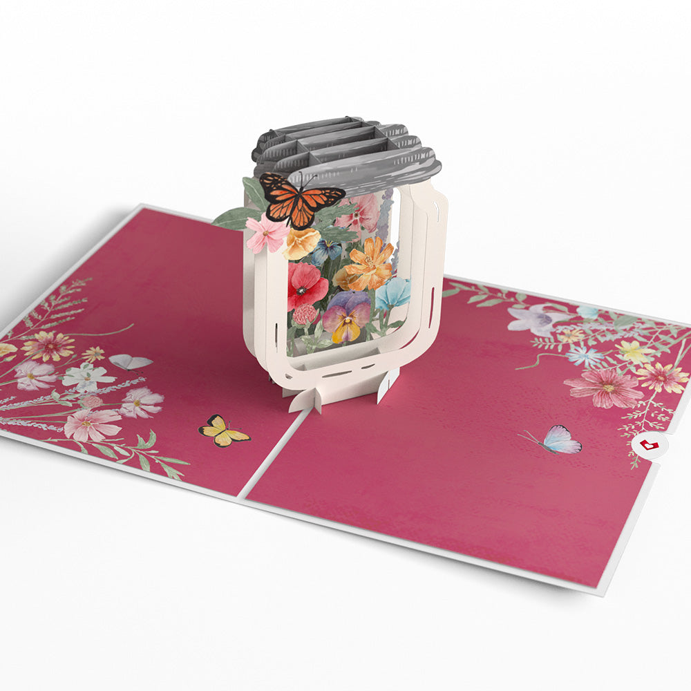 Wild Flowers Jar Pop-Up Card