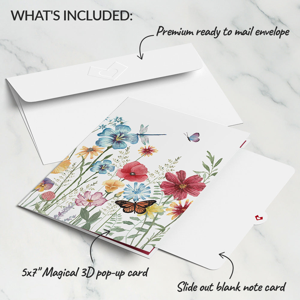 Wild Flowers Jar Pop-Up Card