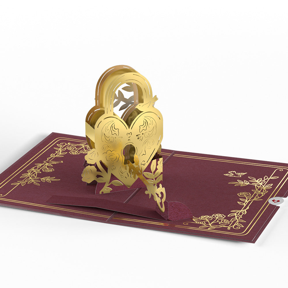 Heart Lock and Key Pop-Up Card