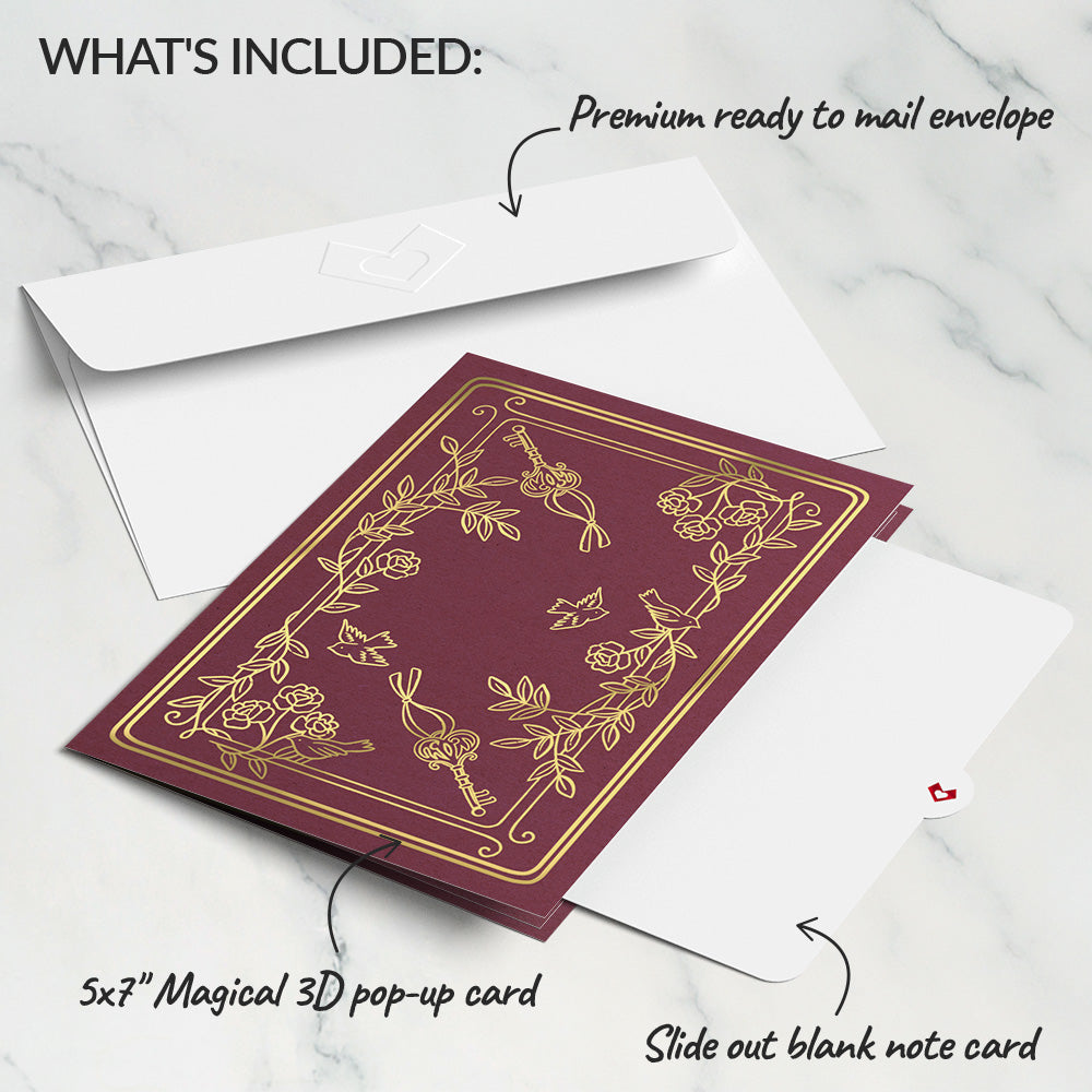 Heart Lock and Key Pop-Up Card