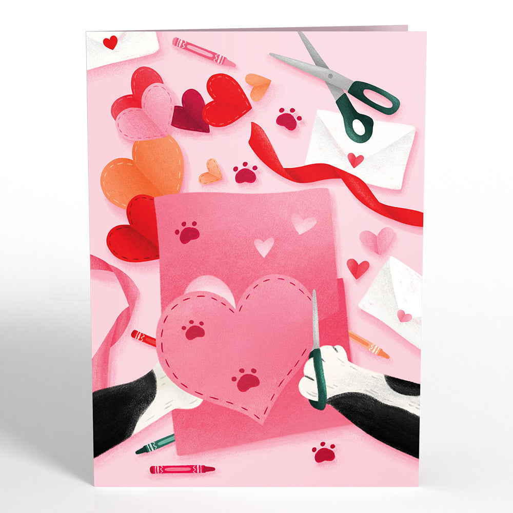 Crafty Love Cat Pop-Up Card