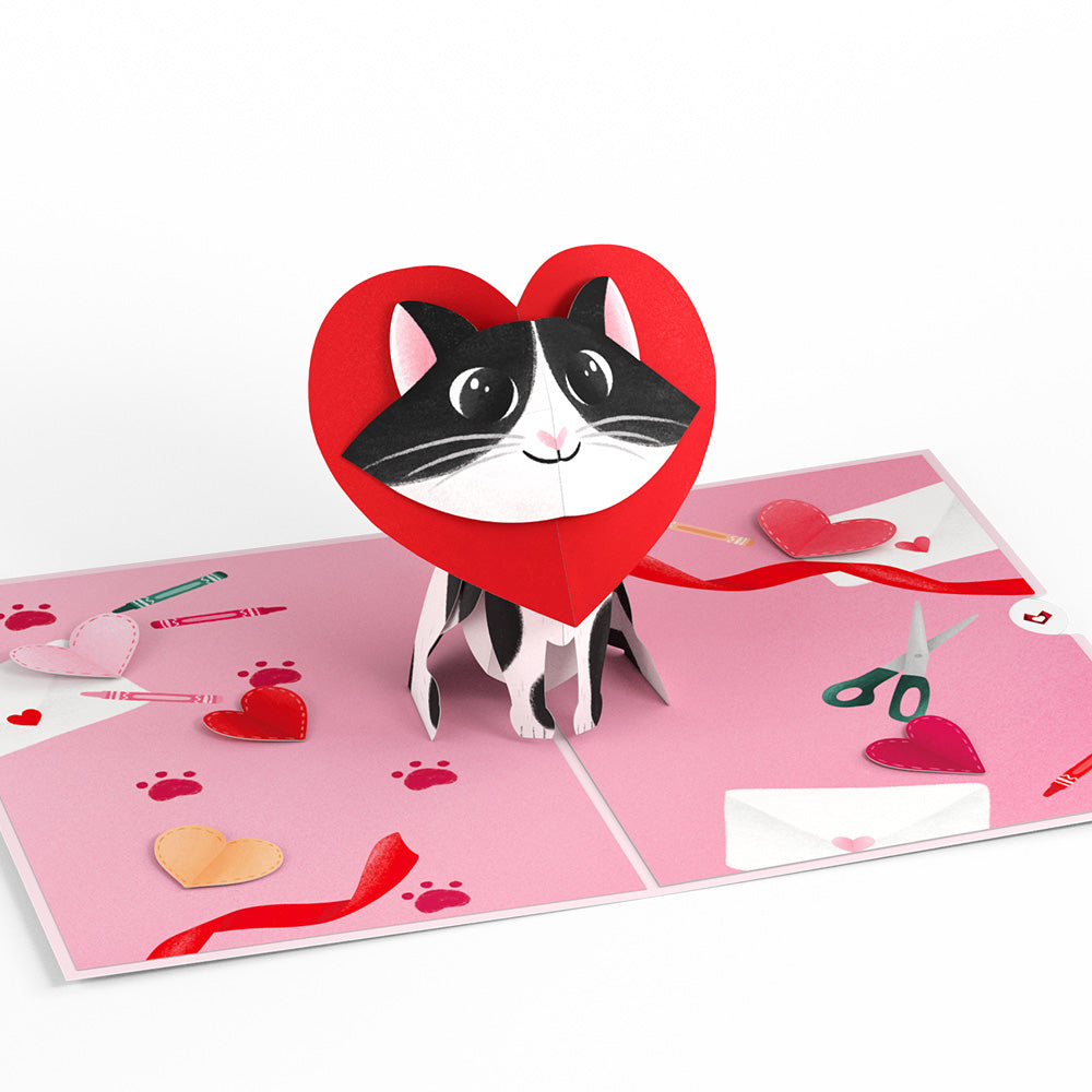Crafty Love Cat Pop-Up Card