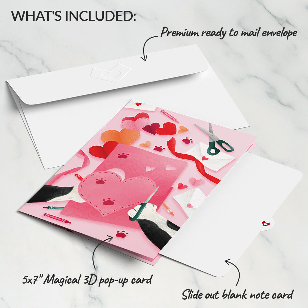 Crafty Love Cat Pop-Up Card