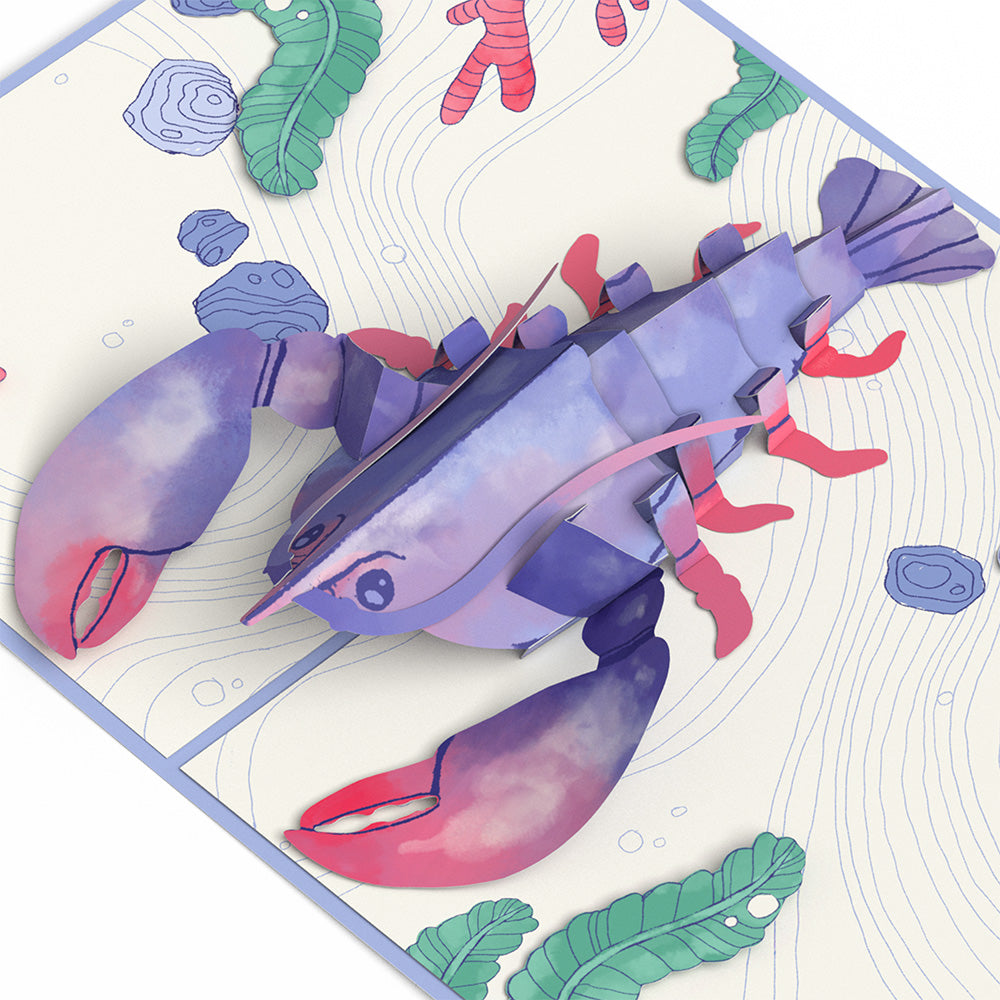Vibrant Lobster Pop-Up Card