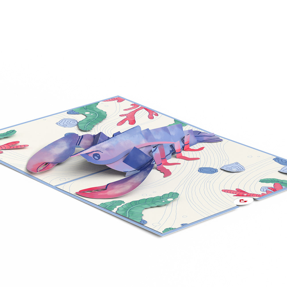 Vibrant Lobster Pop-Up Card