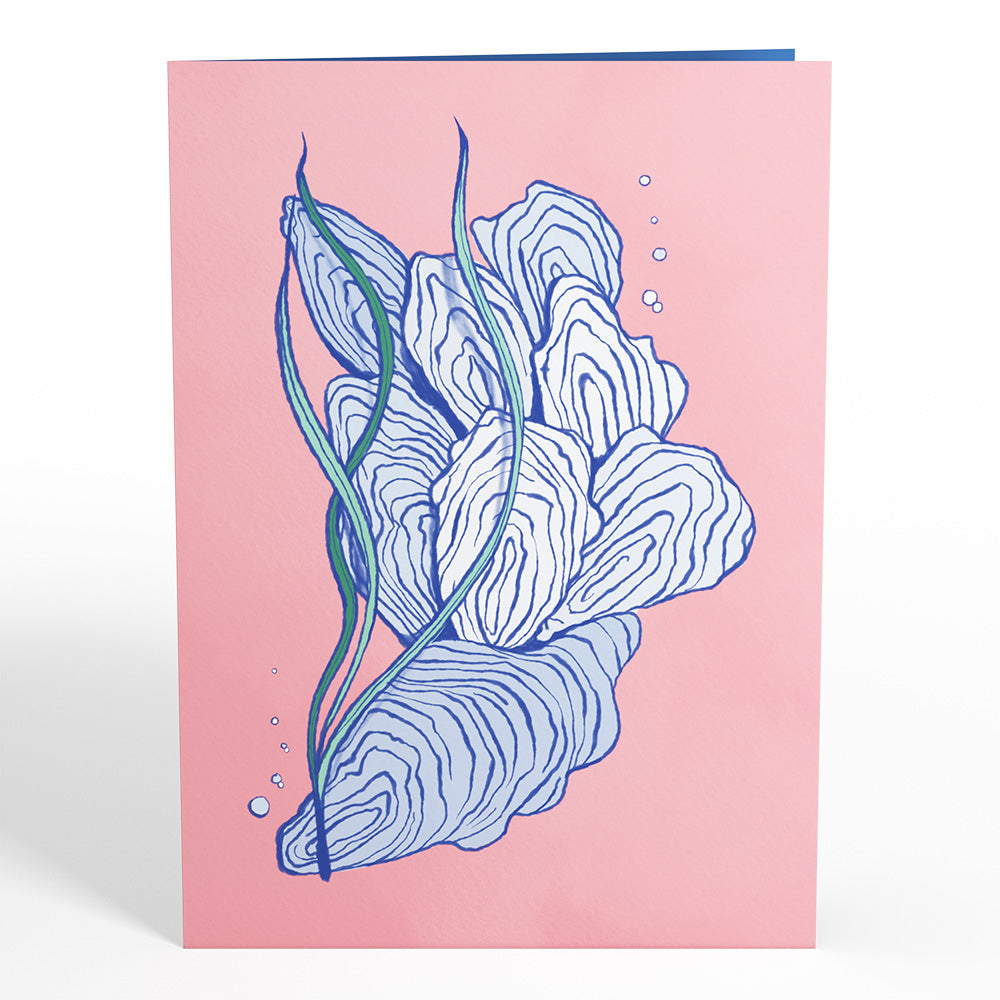 Coastal Oysters Pop-Up Card