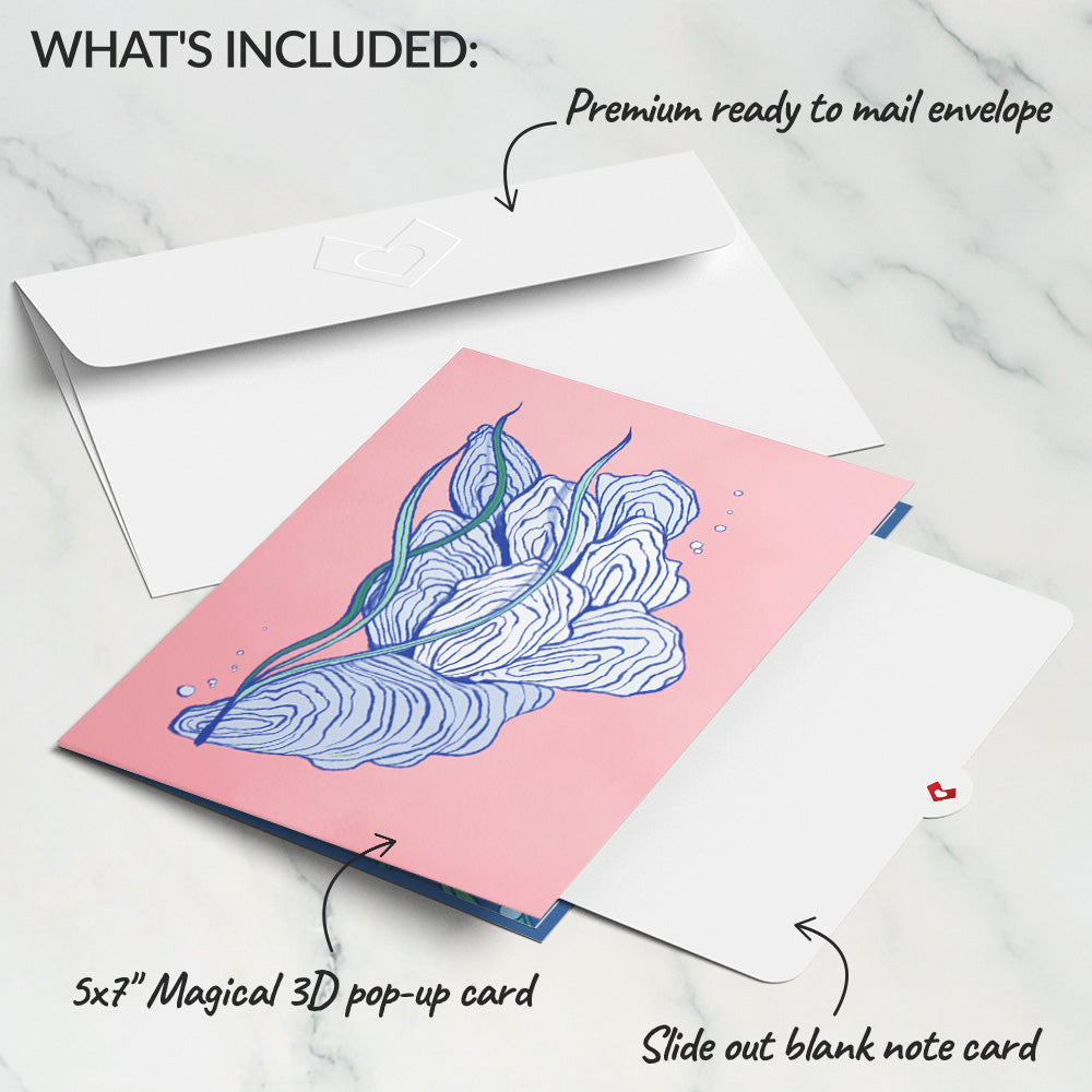Coastal Oysters Pop-Up Card