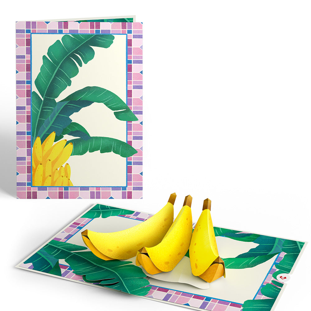 Tropical Bananas Pop-Up Card