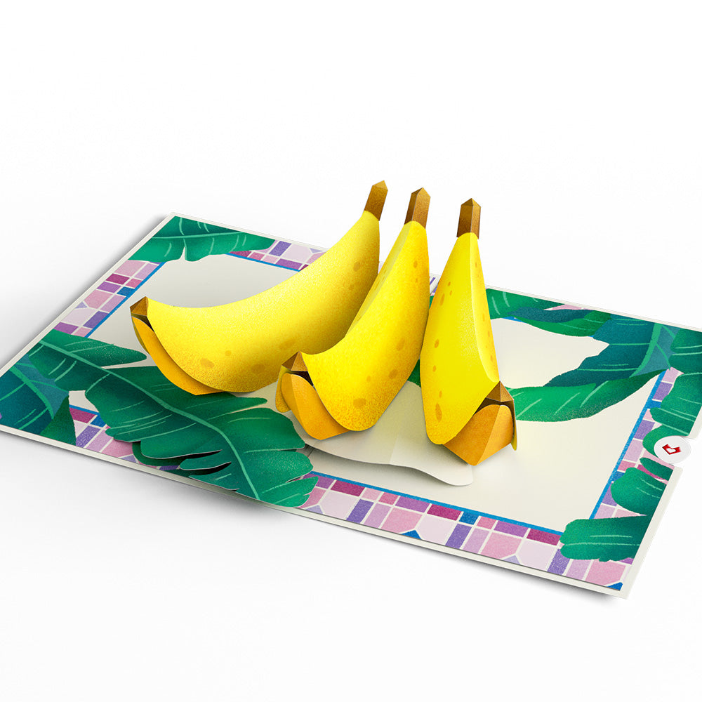 Tropical Bananas Pop-Up Card