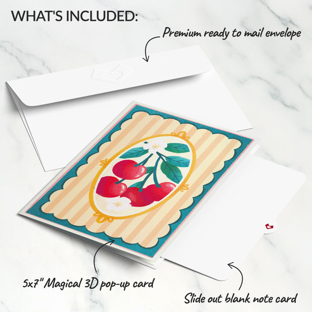 Fresh-Picked Cherries Pop-Up Card