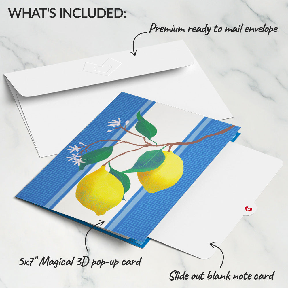 Mediterranean Lemons Pop-Up Card