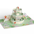 Cardinals in the Garden Pop-Up Card