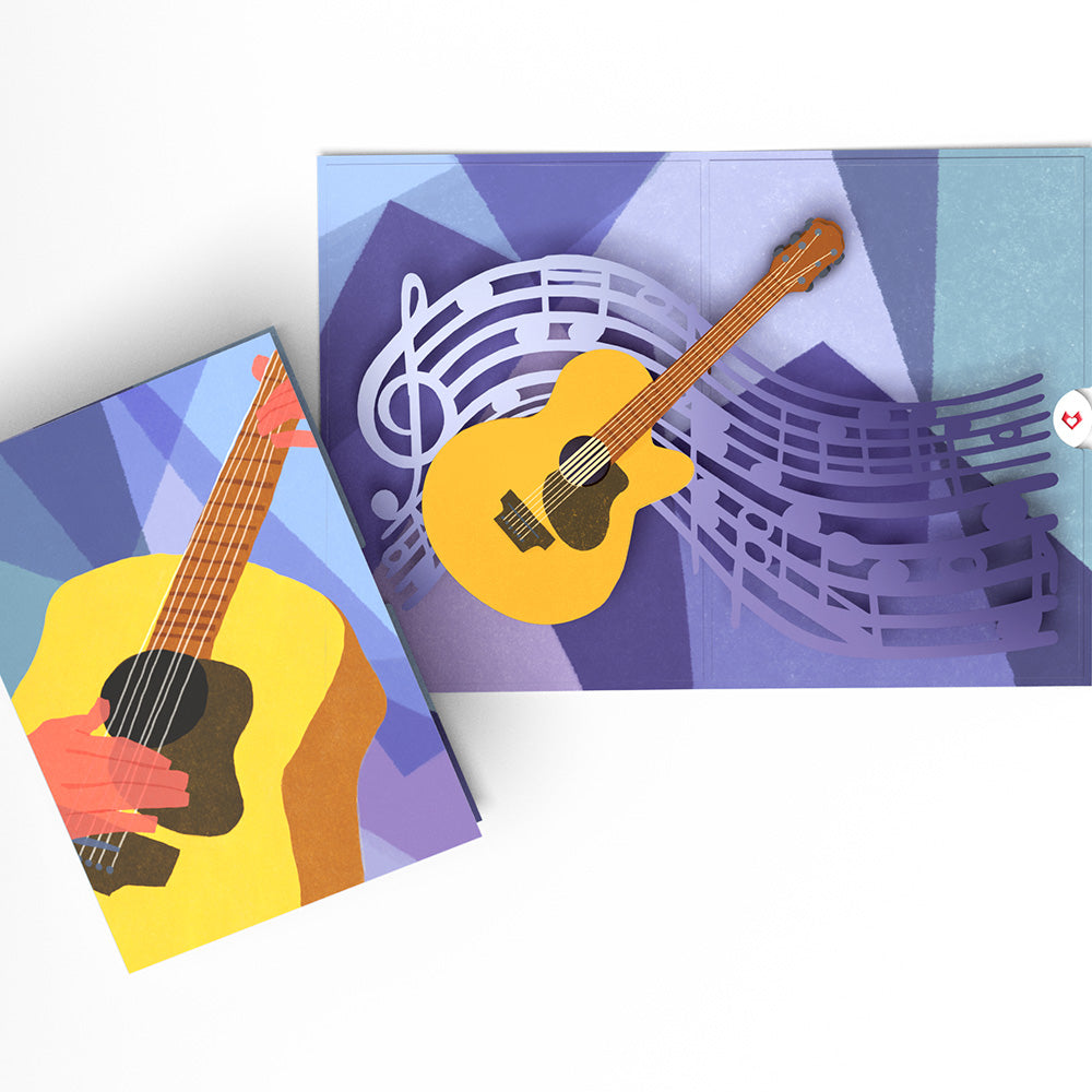 Acoustic Guitar Pop-Up Card
