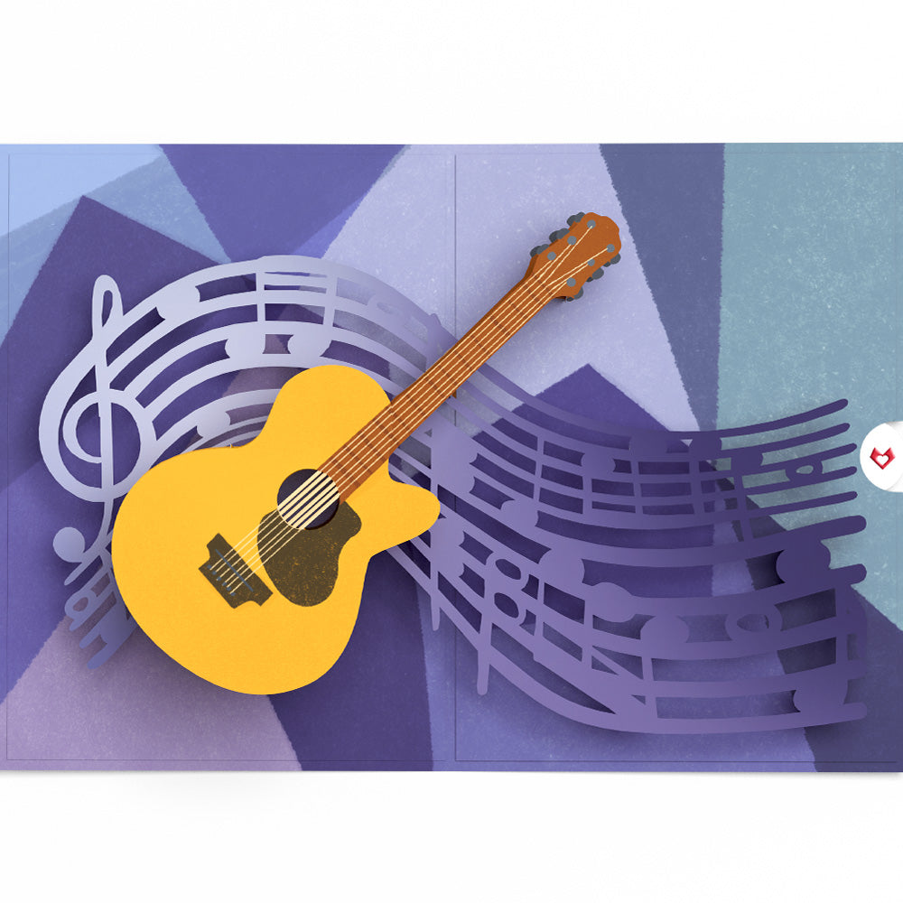 Acoustic Guitar Pop-Up Card