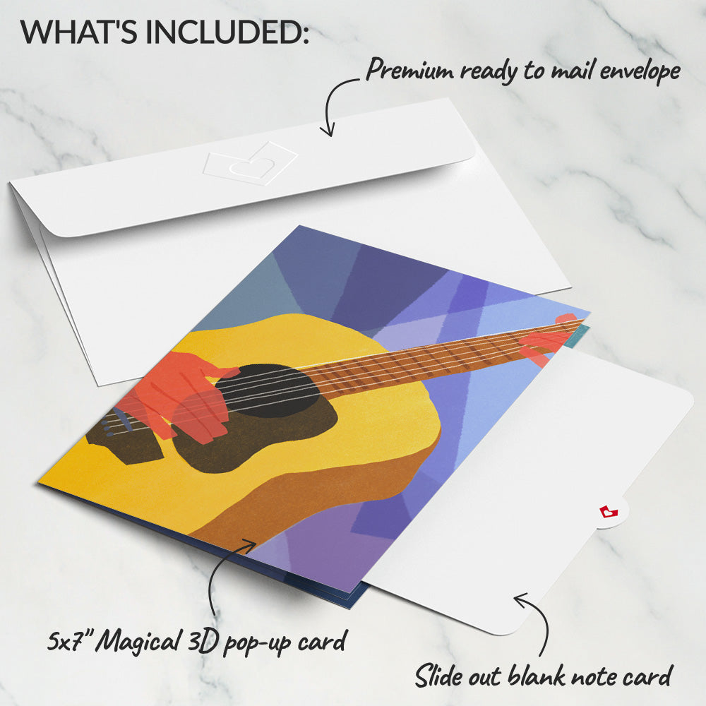 Acoustic Guitar Pop-Up Card