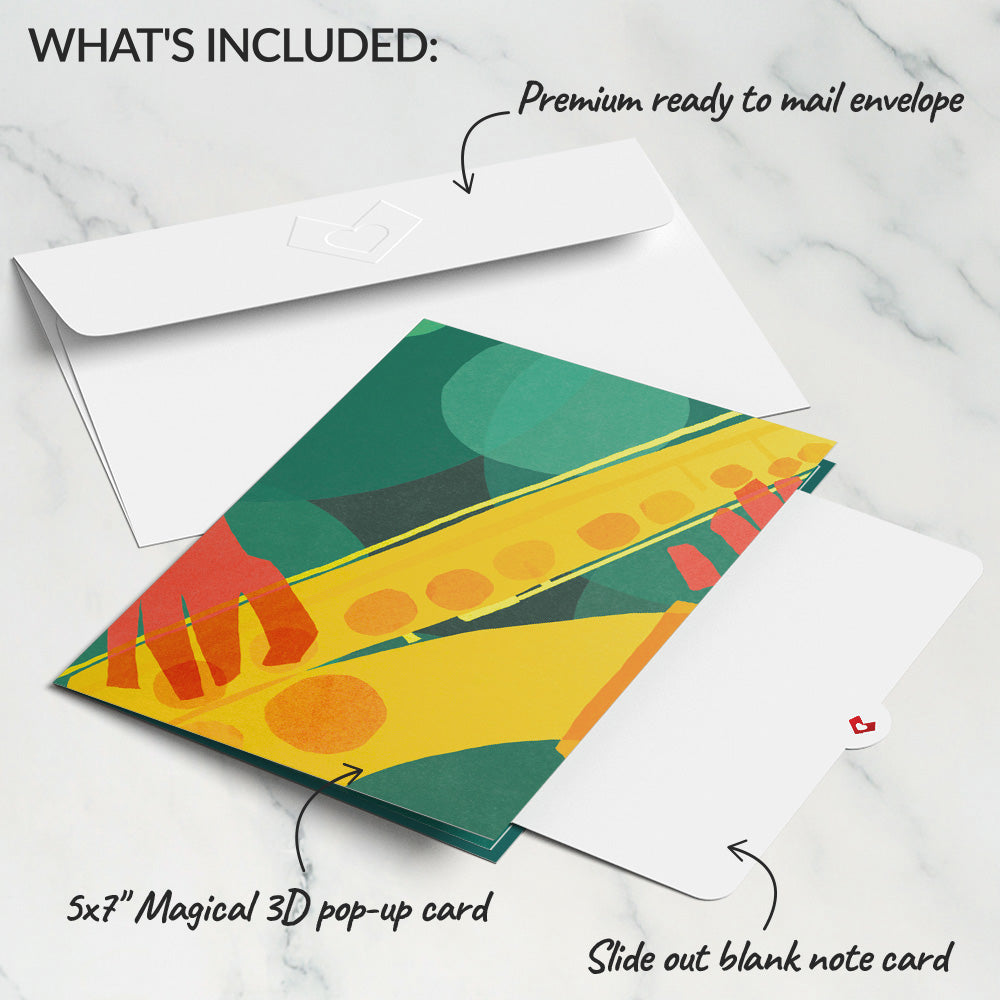 Saxophone Pop-Up Card