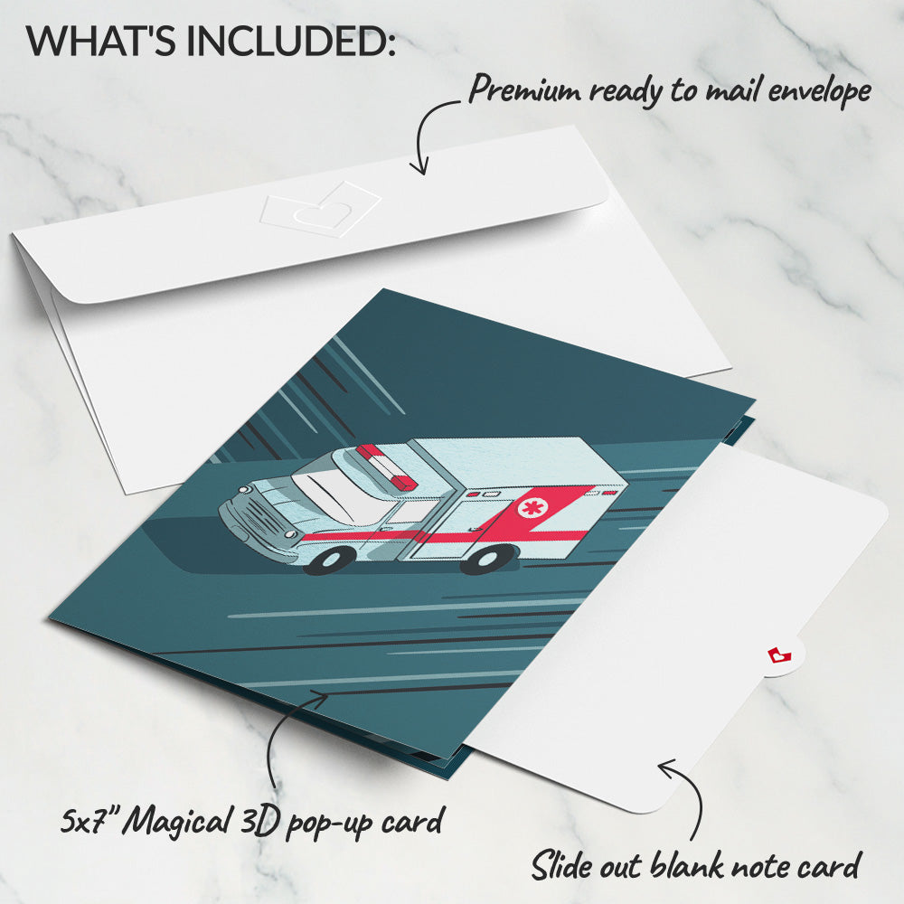 Ambulance Pop-Up Card