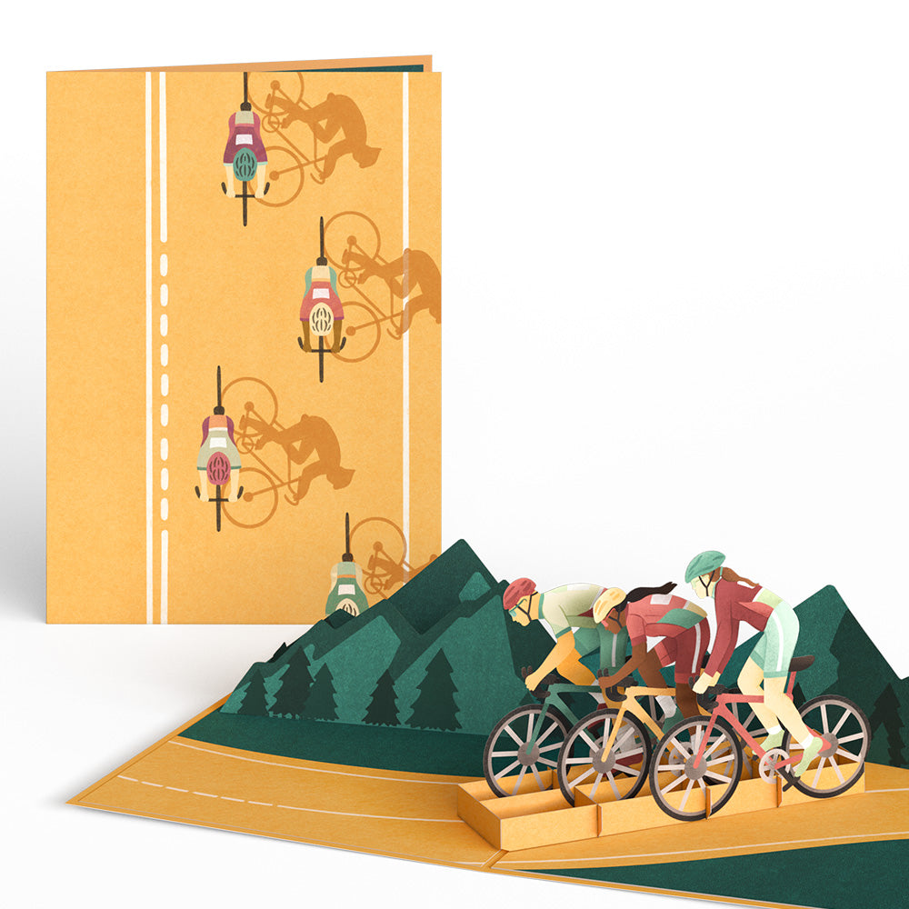 On the Ride Biking Pop-Up Card