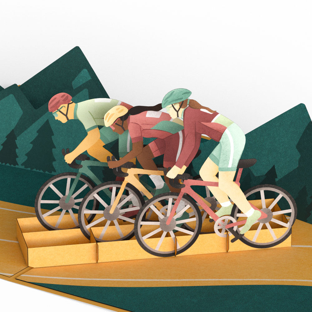 On the Ride Biking Pop-Up Card