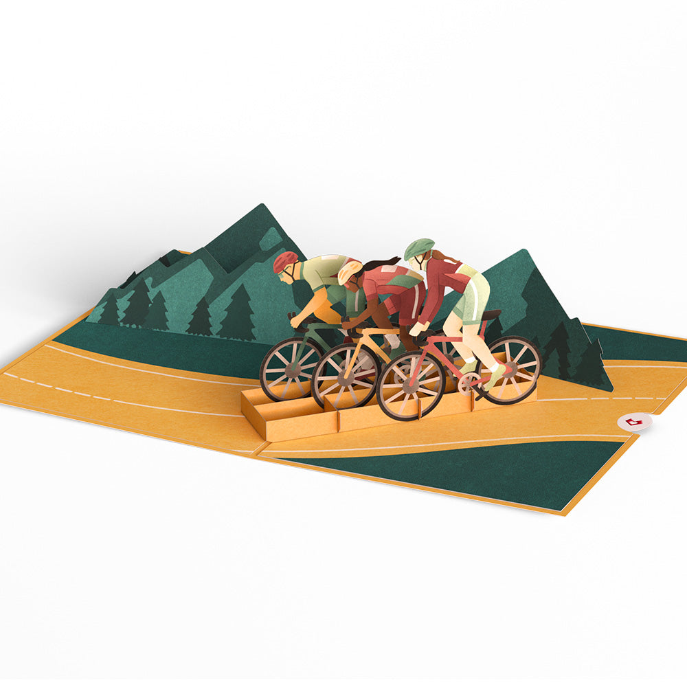 On the Ride Biking Pop-Up Card