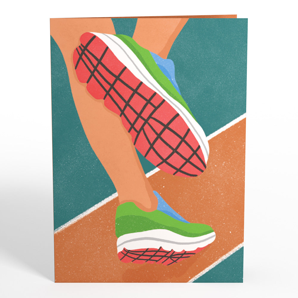 Race Day Running Pop-Up Card