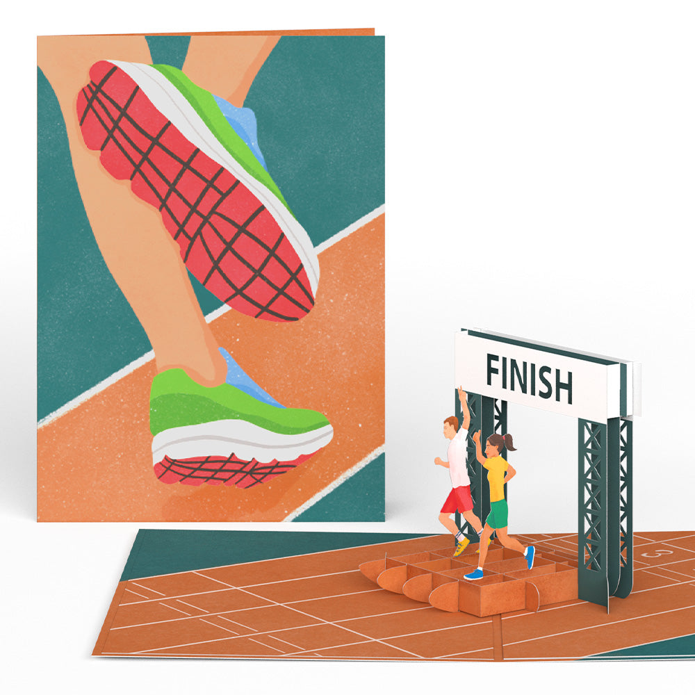 Race Day Running Pop-Up Card