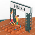Race Day Running Pop-Up Card