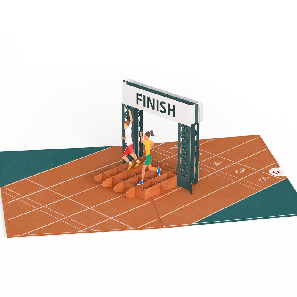 Race Day Running Pop-Up Card