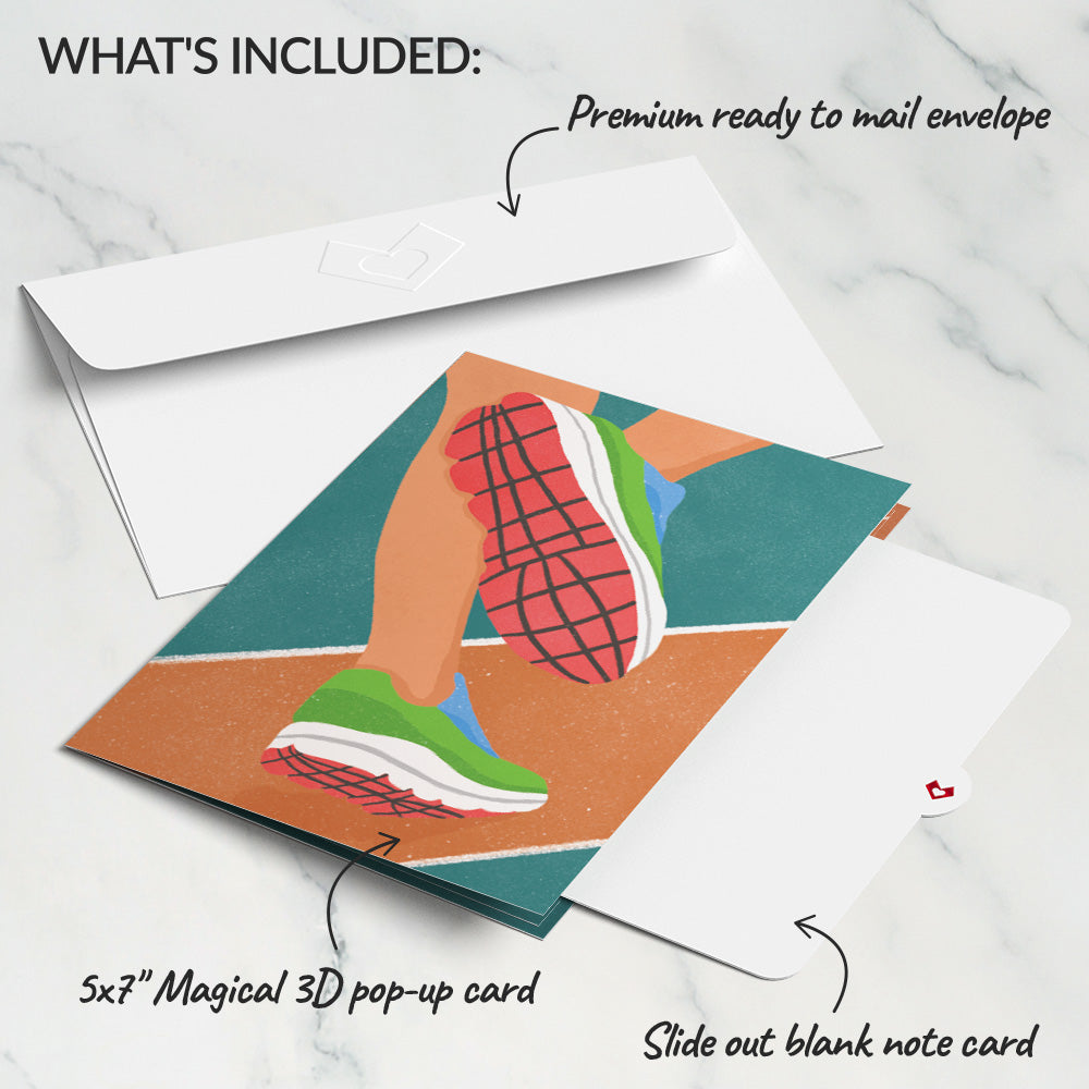 Race Day Running Pop-Up Card