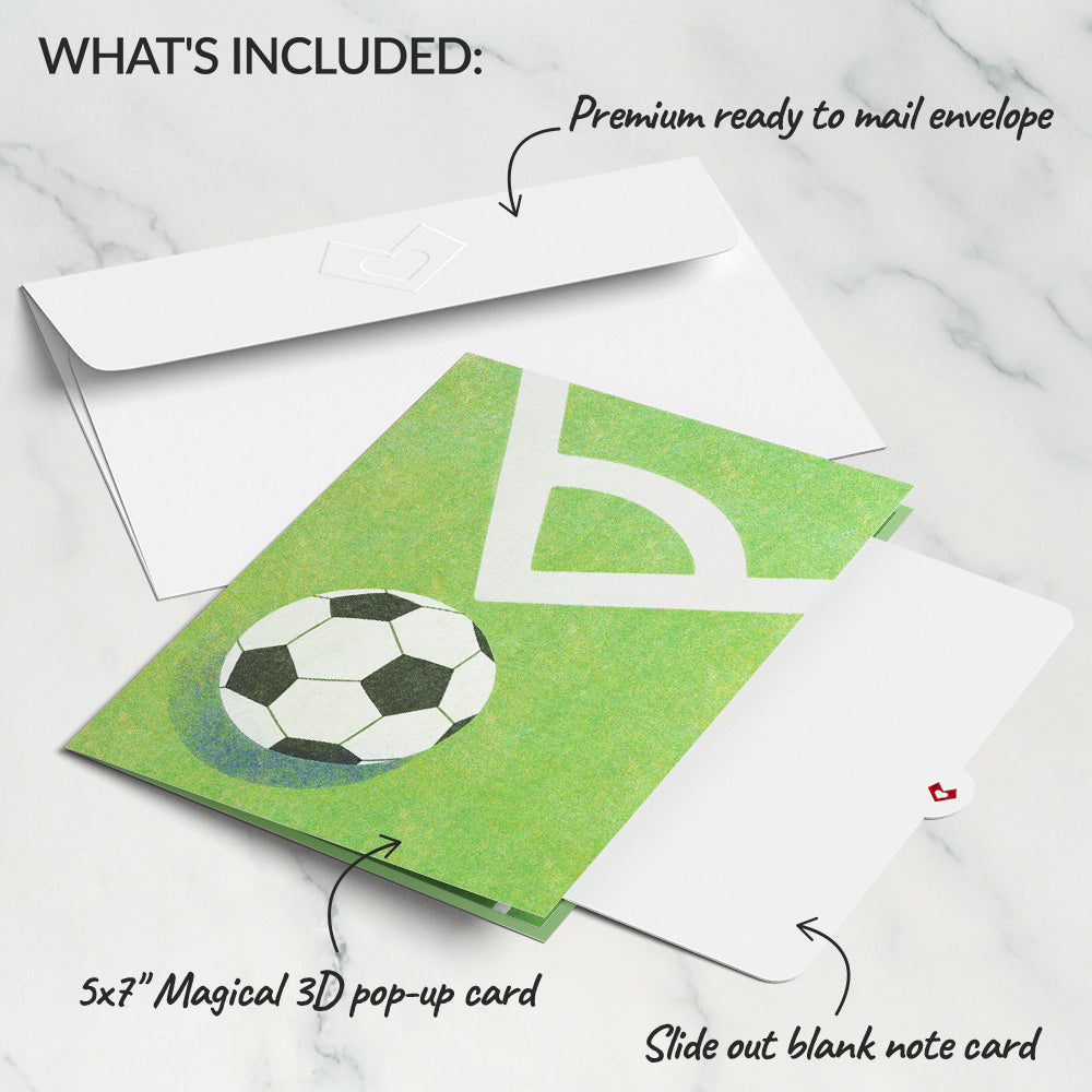 On the Field Soccer Pop-Up Card