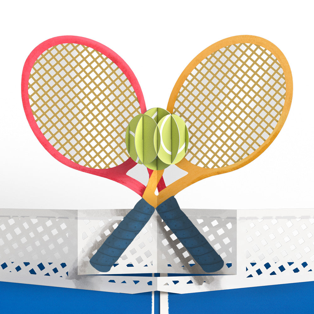 On the Court Tennis Pop-Up Card