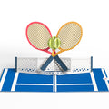 On the Court Tennis Pop-Up Card
