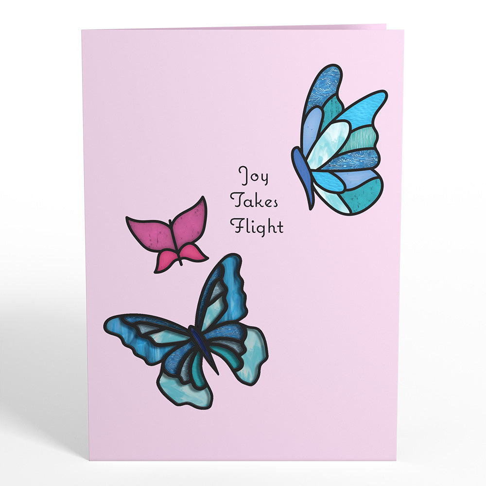 Joy Takes Flight Butterfly Suncatcher Card