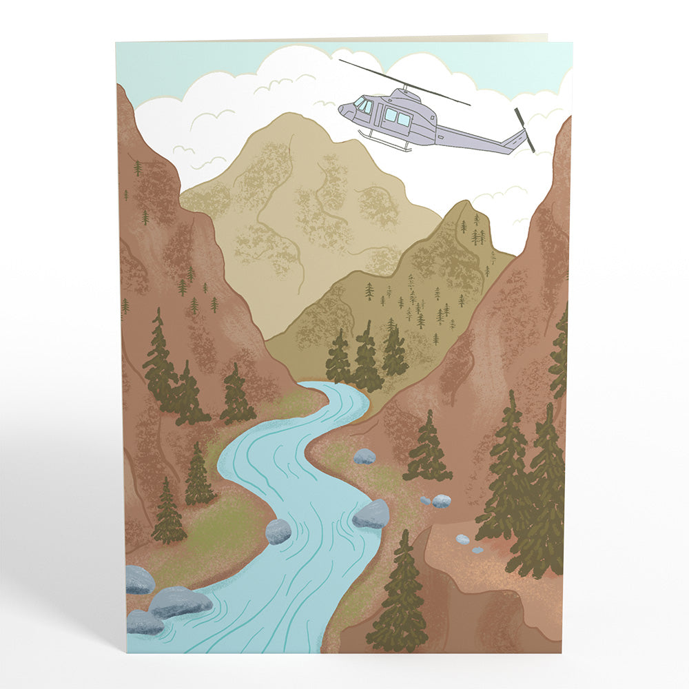 Helicopter Pop-Up Card
