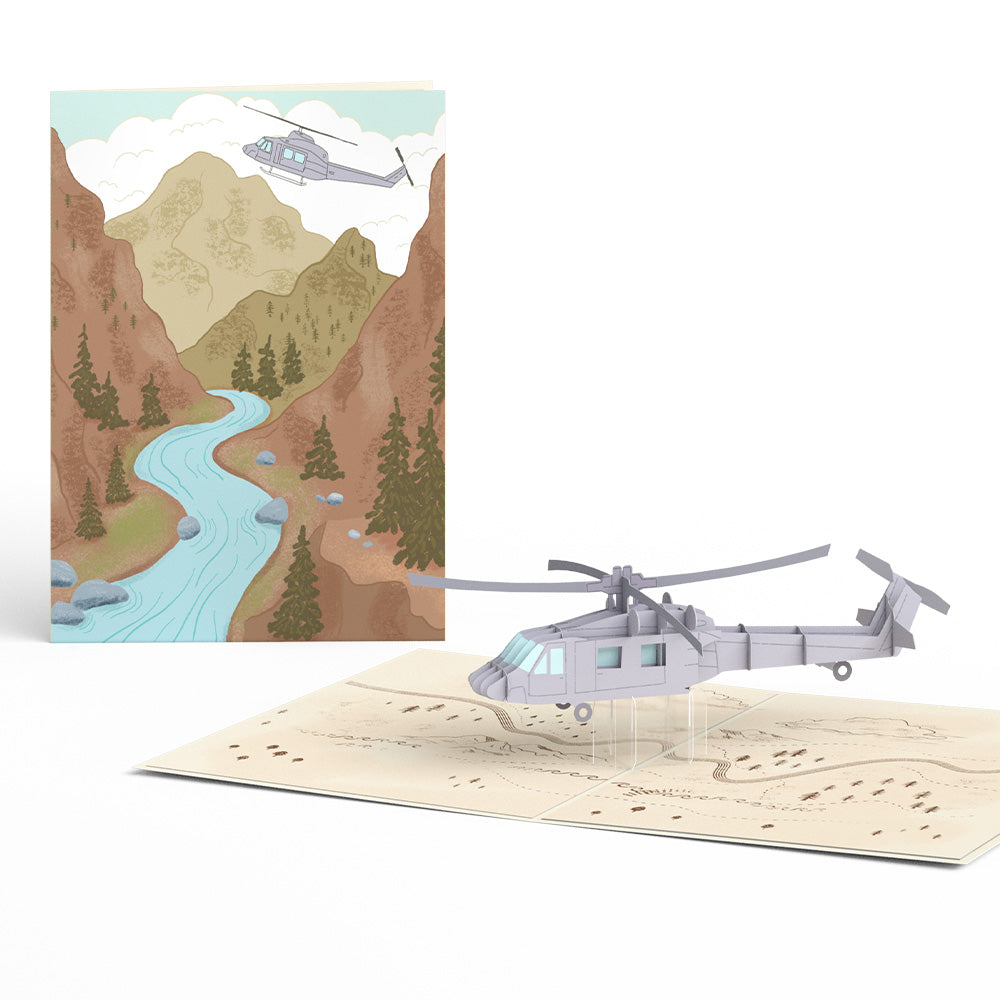 Helicopter Pop-Up Card