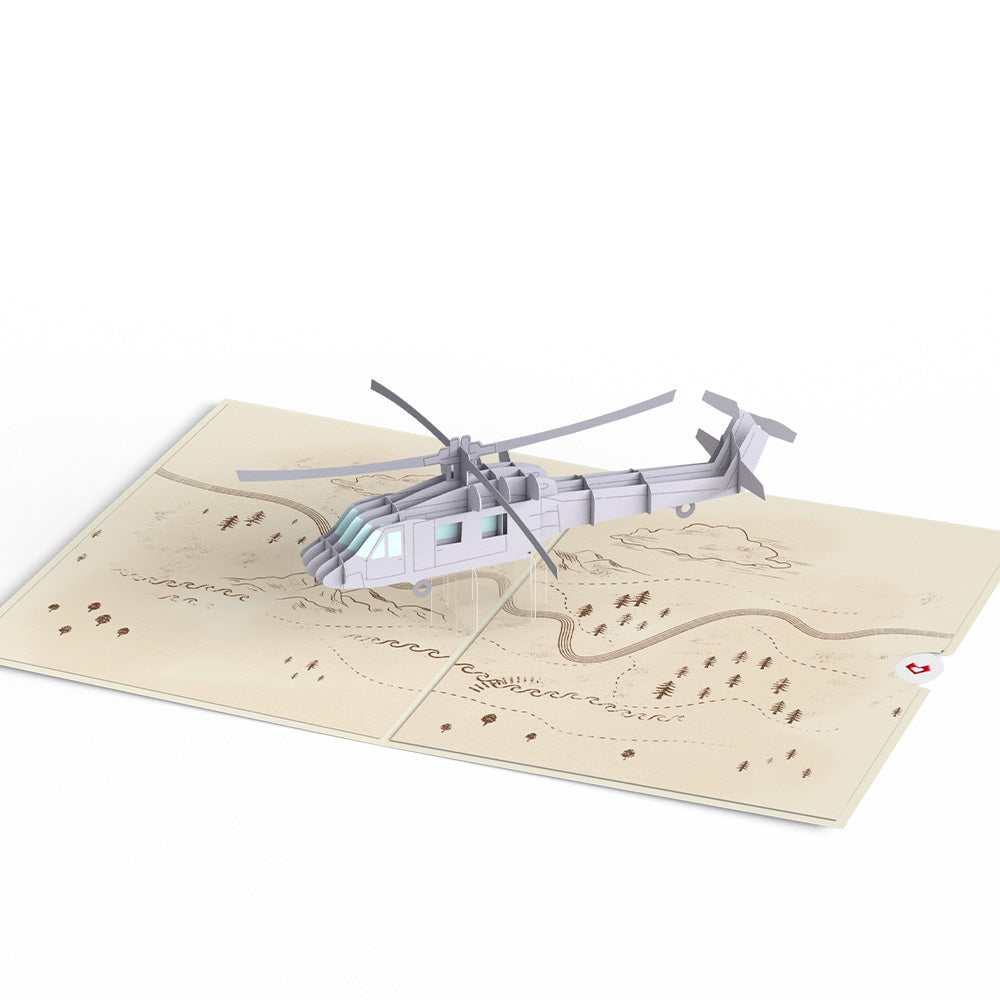 Helicopter Pop-Up Card