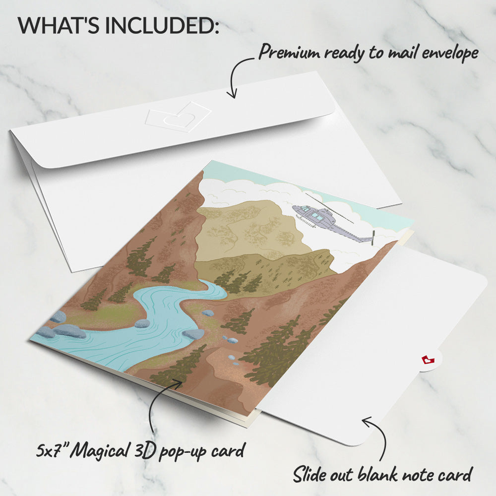 Helicopter Pop-Up Card