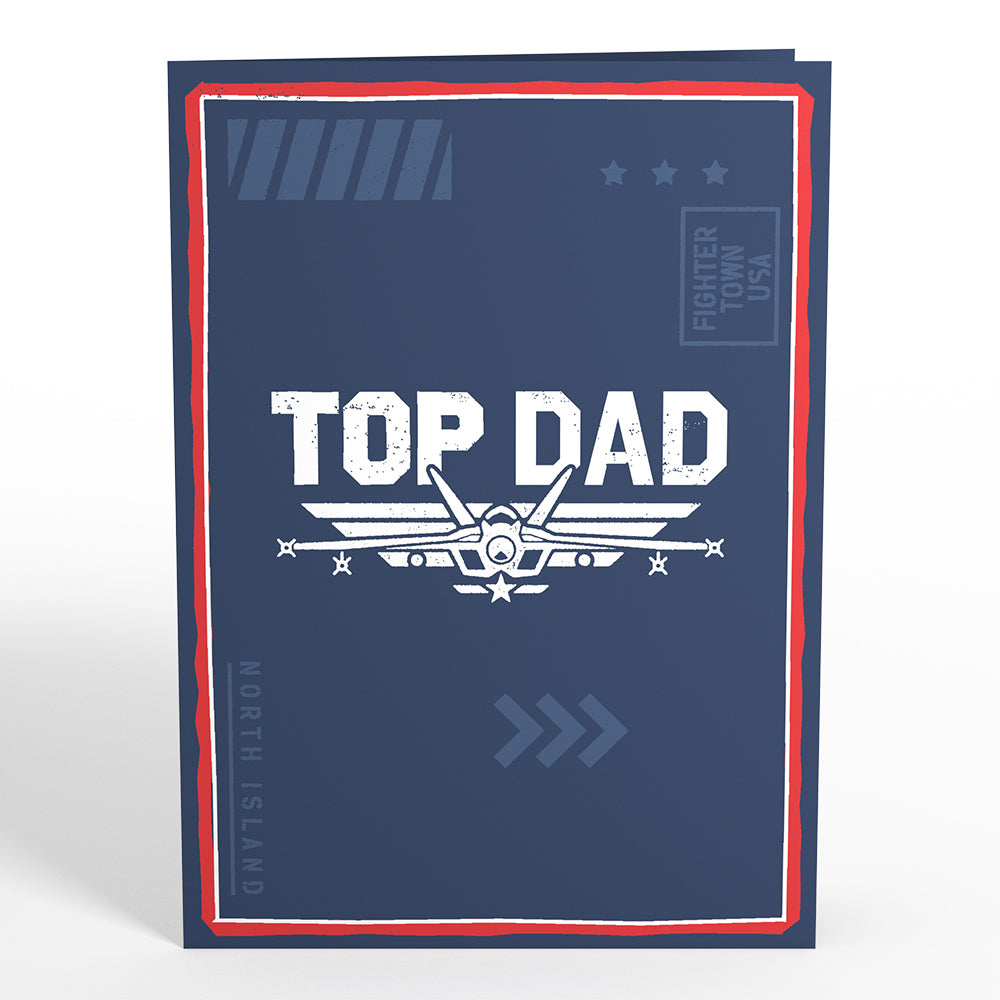 Top Gun: Maverick Top Dad Pop-Up Card