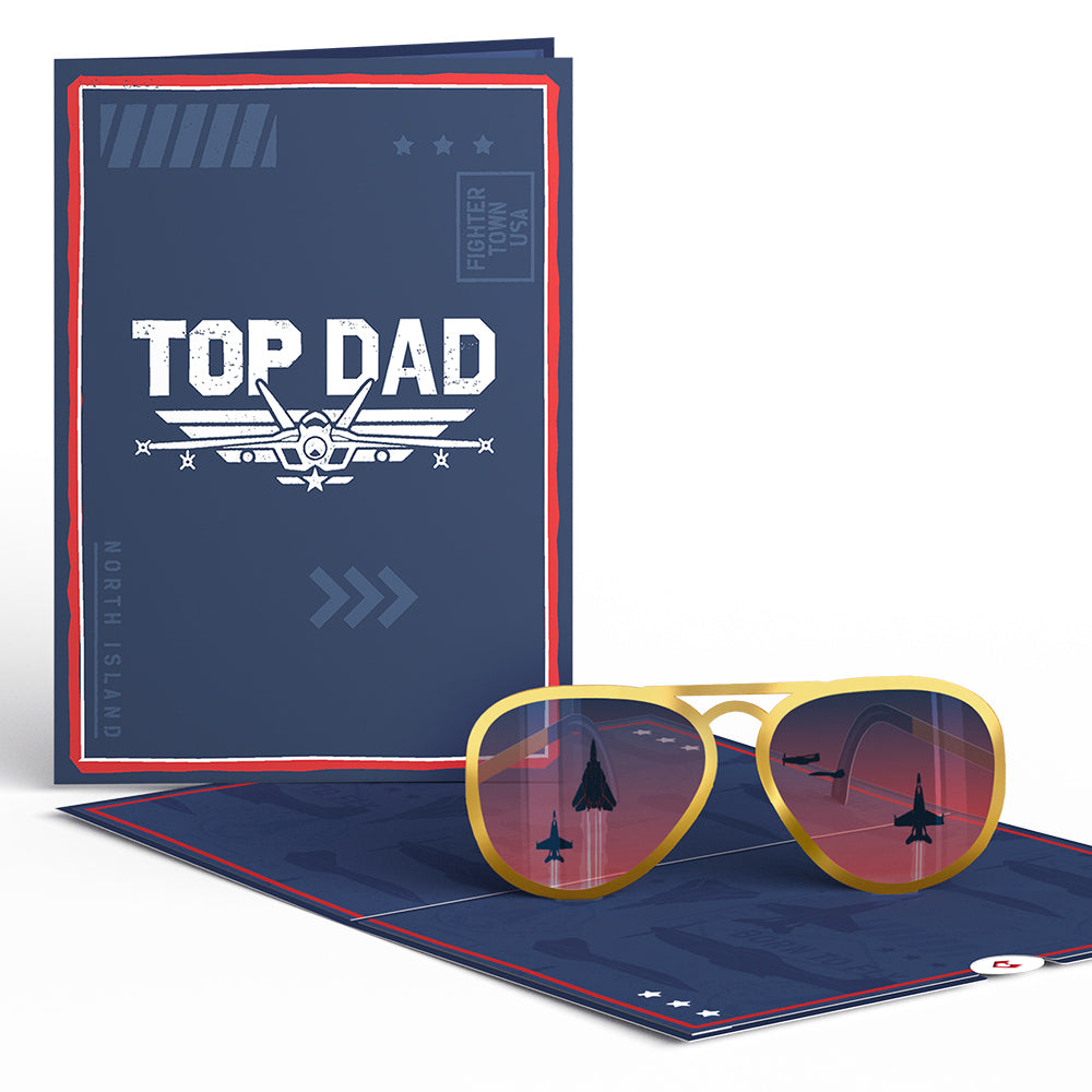 Top Gun: Maverick Top Dad Pop-Up Card